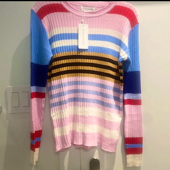NWT Luna Tuccini Striped Sweater - Picture 2 of 3